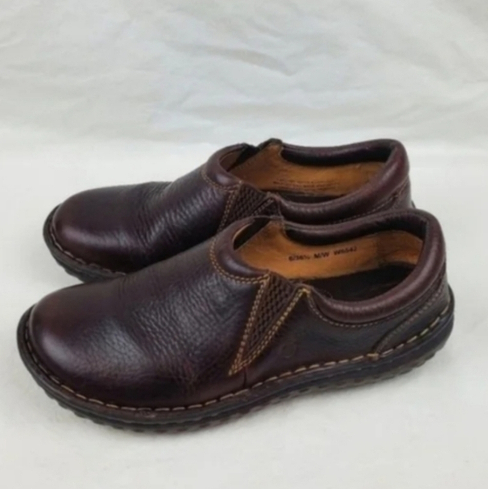 Born brown leather flat loafers Size 6/36.5 - Picture 2 of 9